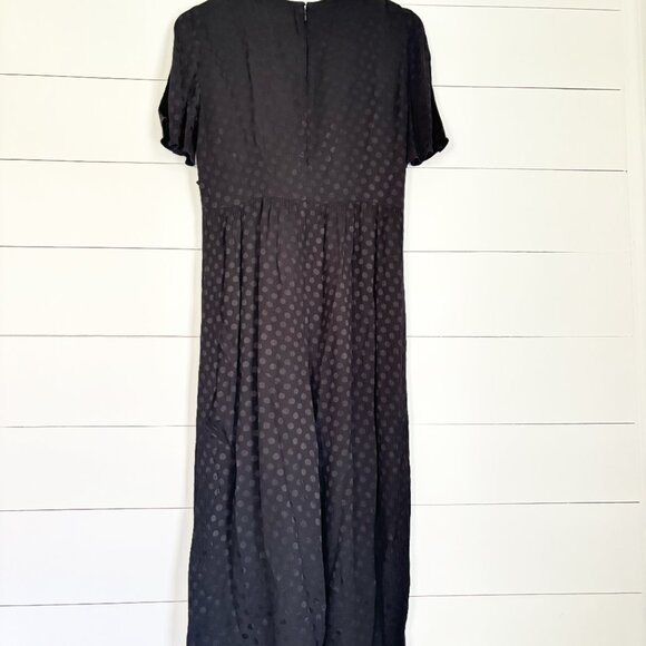 Madewell black wide leg jumper with monochromatic polka dots - Picture 4 of 6